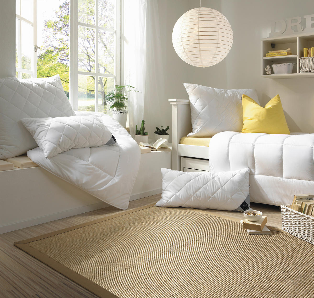 PROŠIVENI JASTUK  60/80 cm       - bela, Konvencionalno, tekstil (60/80cm) - Billerbeck