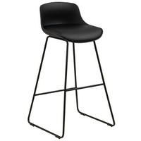 BARHOCKER Schwarz Stahl  - Schwarz, Design, Kunststoff/Metall (43/94/49cm) - Livetastic