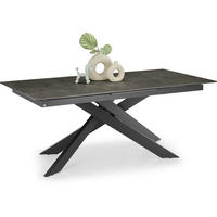 ESSTISCH in Metall, Glas, Keramik 200-250/100/75 cm  - Schwarz, Design, Glas/Keramik (200-250/100/75cm) - SetOne by Musterring