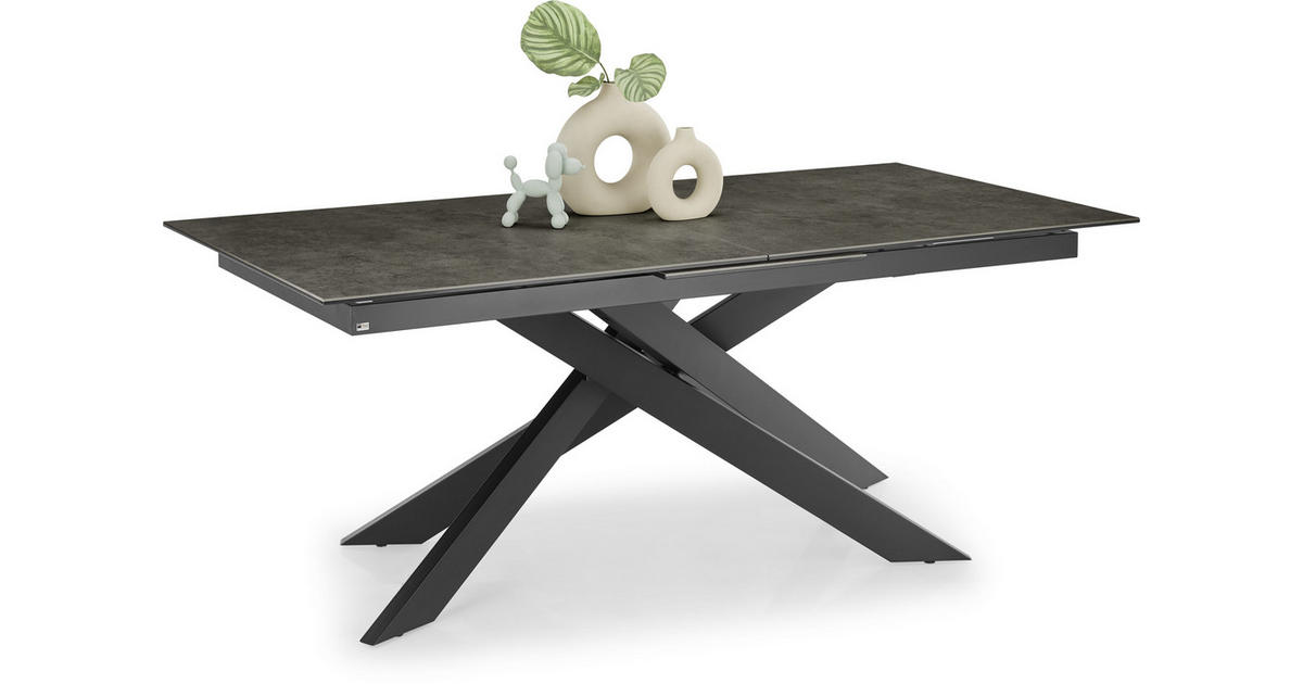 SetOne by Musterring ESSTISCH 200-250/100/75 cm Metall, Glas, Keramik ...