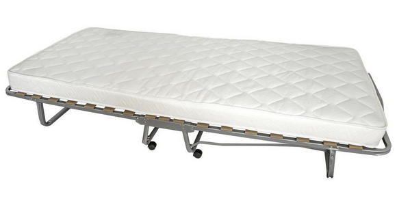 KLAPPBETT Metall - Alufarben/Weiß, Basics, Textil/Metall (90/204cm) - Carryhome