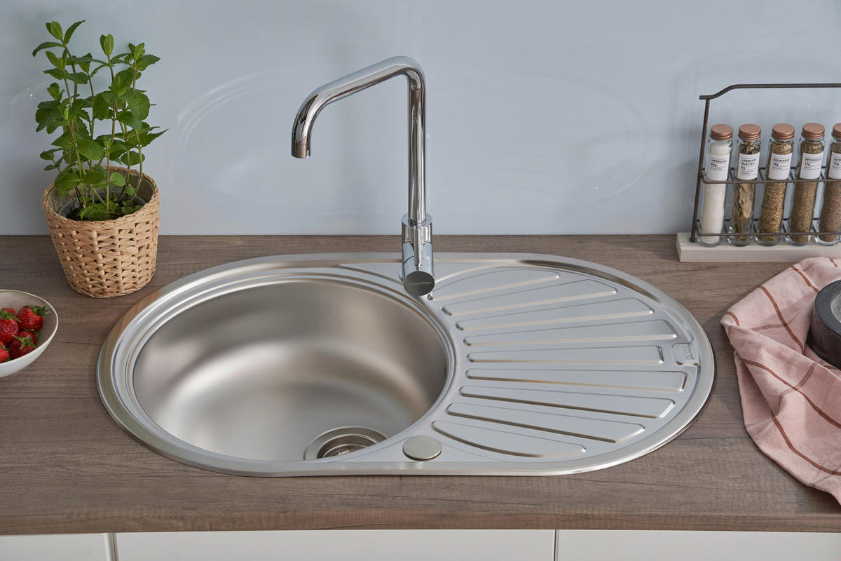 SPÜLE 1720CANSAS77X48  - Edelstahlfarben, Trend, Metall (77/20/48cm) - Respekta