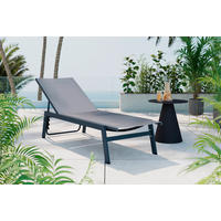 GARTENLIEGE 59/95/160 cm  - Anthrazit, MODERN, Textil/Metall (59/95/160cm) - Ambia Garden