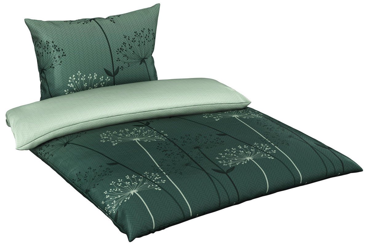 POSTELJINA Mavie 140/200 cm saten zelena  - zelena, Konvencionalno, tekstil (140/200cm) - Esposa