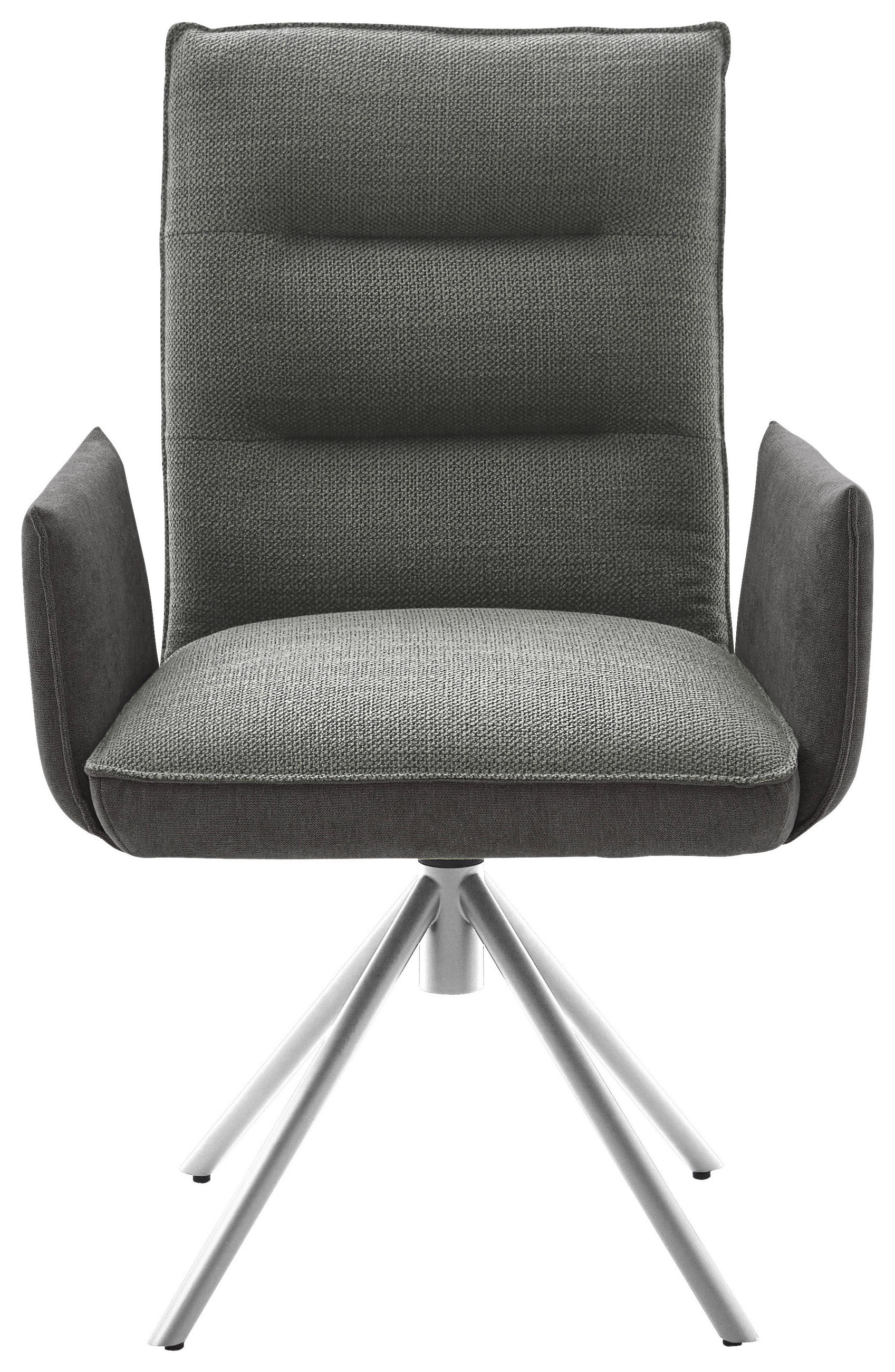 ARMLEHNSTUHL DREHBAR 360°  in Flachgewebe  - Edelstahlfarben/Dunkelgrau, Design, Textil/Metall (59/93/59cm) - Dieter Knoll