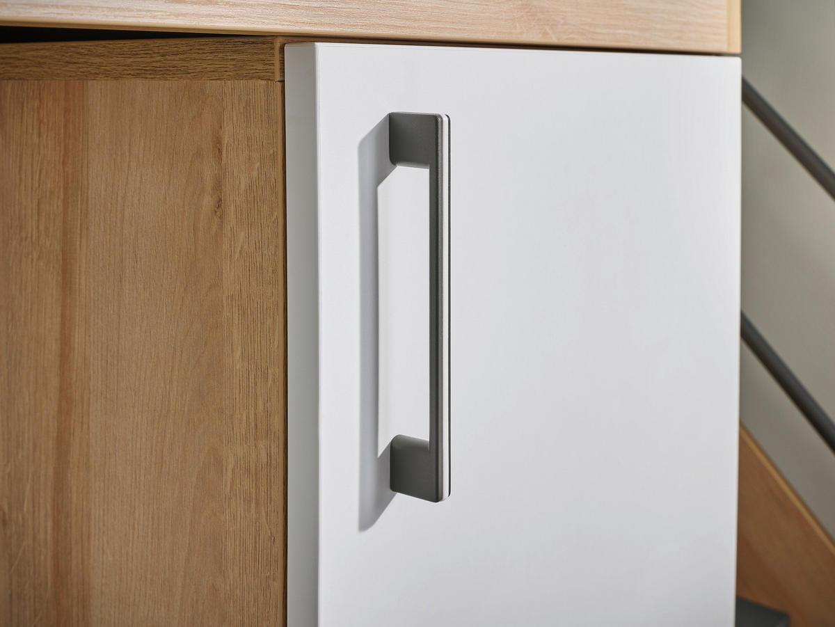 JUGENDZIMMER - Weiss/Eichefarben, Design, Holzwerkstoff (90/200cm) - Novel