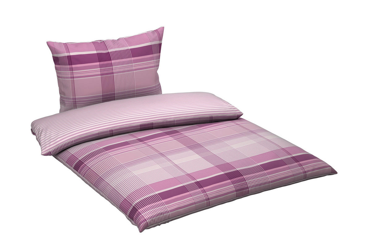 WENDEBETTWÄSCHE Satin 140/200 cm  - Mauve, KONVENTIONELL, Textil (140/200cm) - Novel