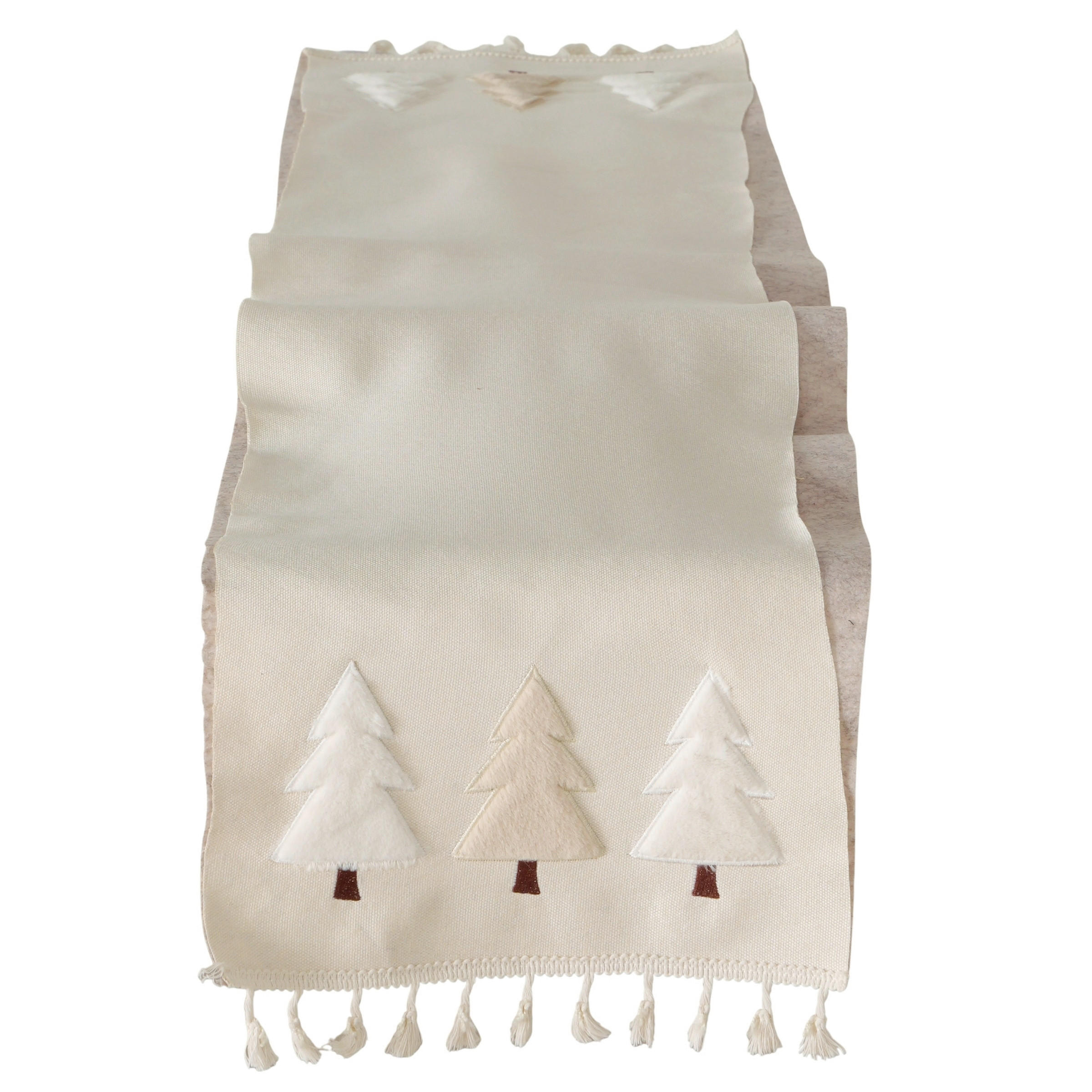 TISCHLÄUFER  - Beige/Creme, Basics, Textil (120/30/0,5cm) - Boltze Home