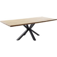 ESSTISCH in Holz 200/100/76 cm  - Wildeiche/Schwarz, Konventionell, Holz/Metall (200/100/76cm) - Valdera