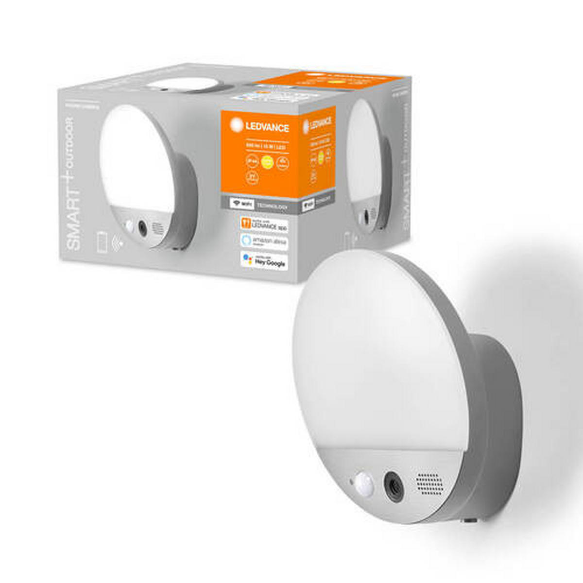 AUßENWANDLEUCHTE Smart+ Outdoor WiFi Round Camera 18/10,5 cm   - Basics, Kunststoff (18/10,5cm) - Ledvance