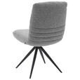 STUHL  in Stahl Flachgewebe Metall, Textil  - Dunkelgrau/Schwarz, Design, Textil/Metall (50/93/69cm) - Dieter Knoll