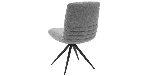 STUHL in Stahl Flachgewebe Metall, Textil - Dunkelgrau/Schwarz, Design, Textil/Metall (50/93/69cm) - Dieter Knoll
