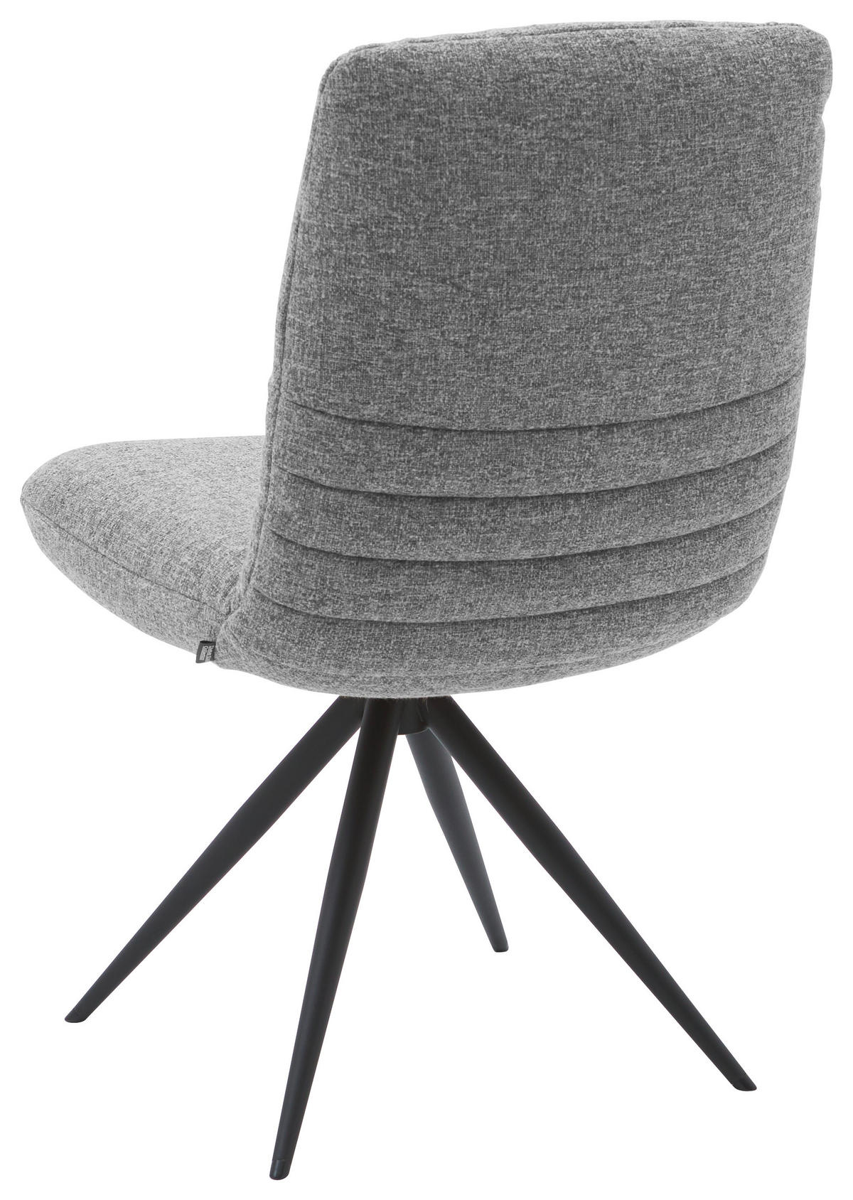 STUHL  in Stahl Flachgewebe  - Dunkelgrau/Schwarz, Design, Textil/Metall (50/93/69cm) - Dieter Knoll