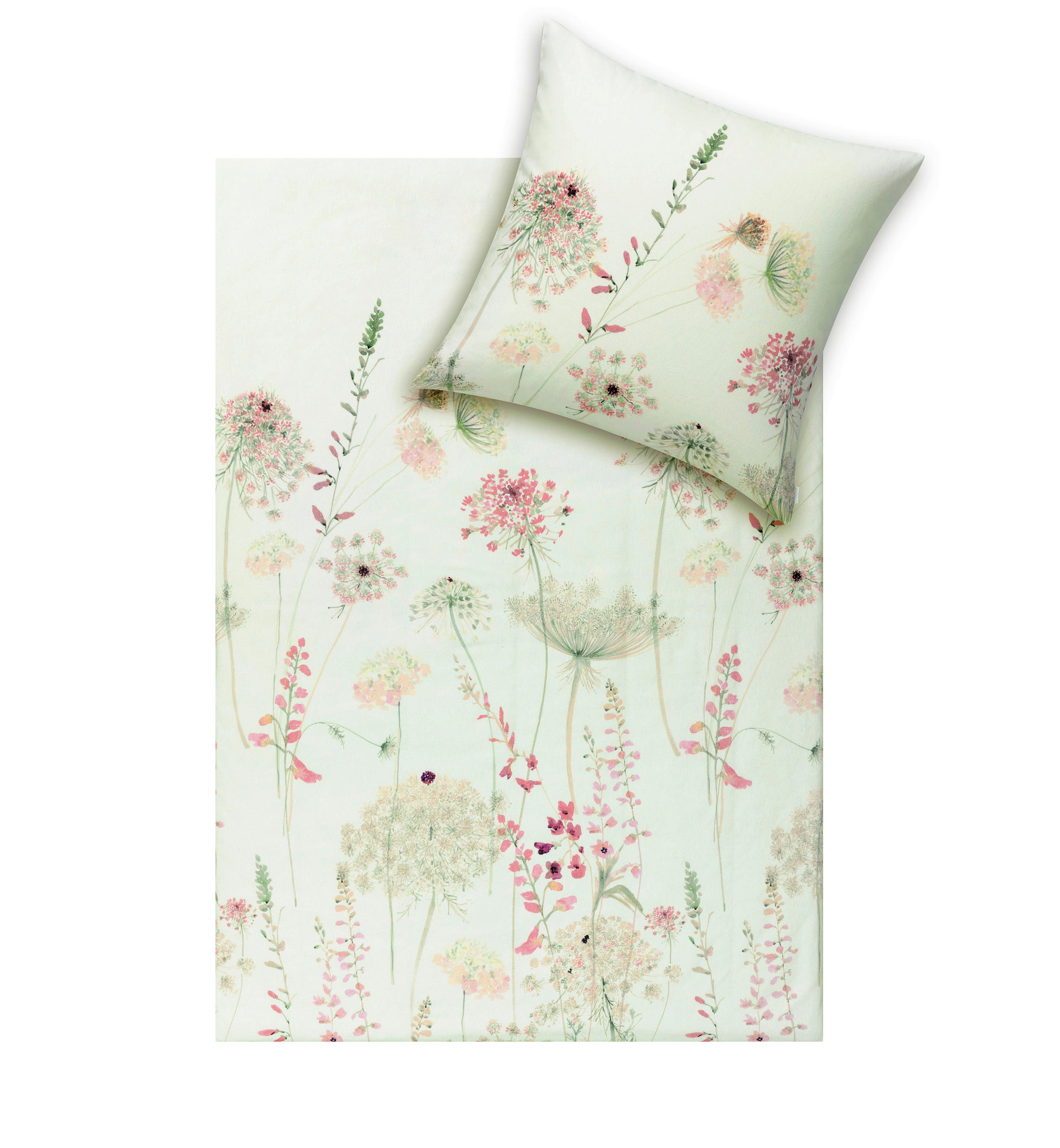 BETTWÄSCHE 2-teilig Impulse Flanell 155/220 cm  - Mintgrün, Design, Textil (155/220cm) - Estella