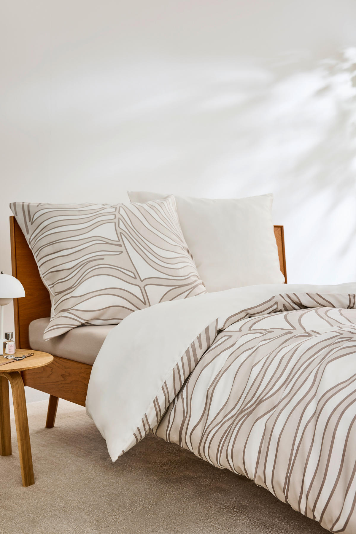 WENDEBETTWÄSCHE Makosatin 140/200 cm  - Beige/Grau, Basics, Textil (140/200cm) - S. Oliver