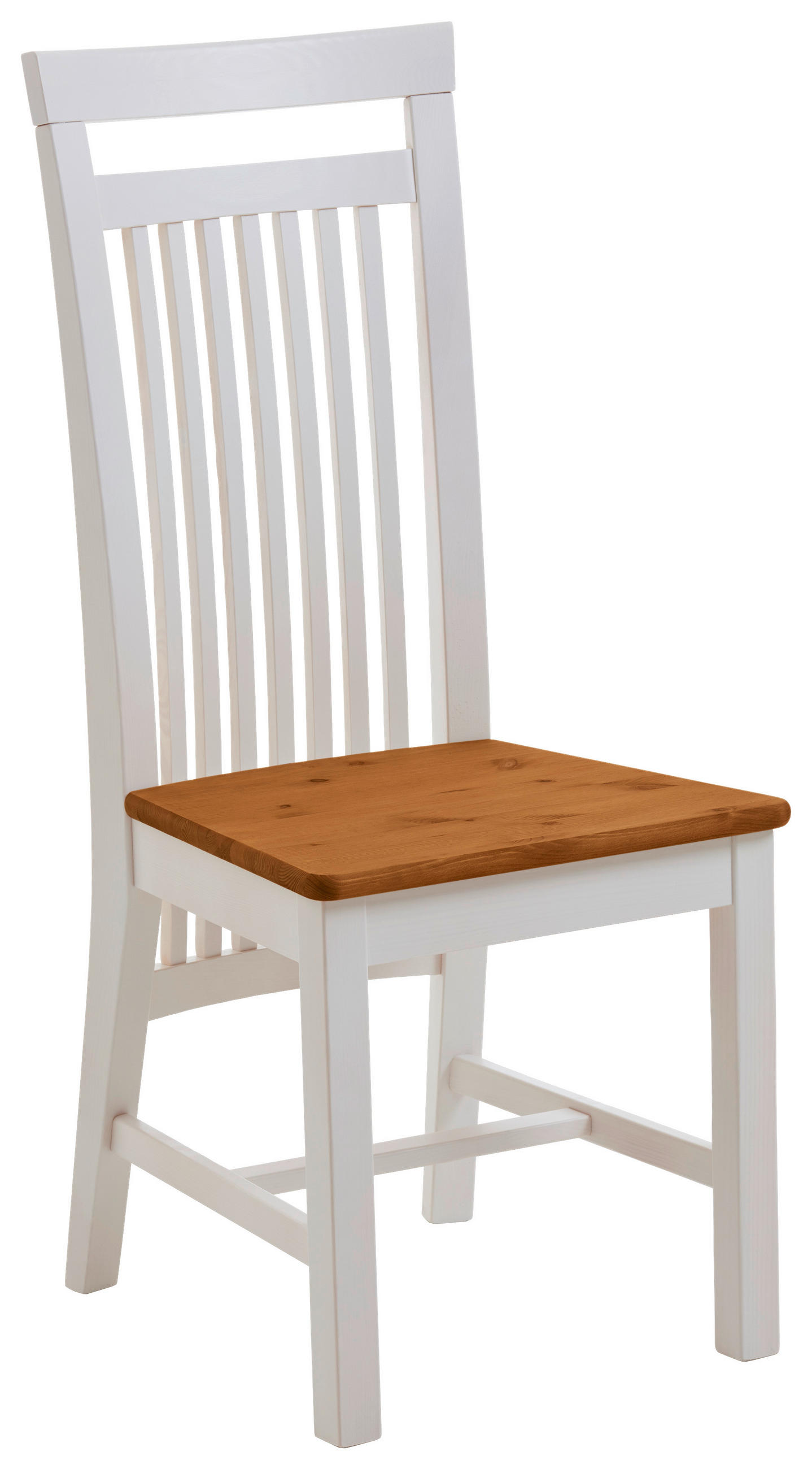 STUHL     - Bernsteinfarben/Weiß, ROMANTIK / LANDHAUS, Holz (46/103/48cm) - Boxxx