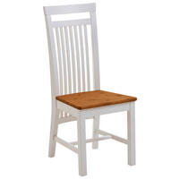 STUHL     - Bernsteinfarben/Weiß, ROMANTIK / LANDHAUS, Holz (46/103/48cm) - Boxxx