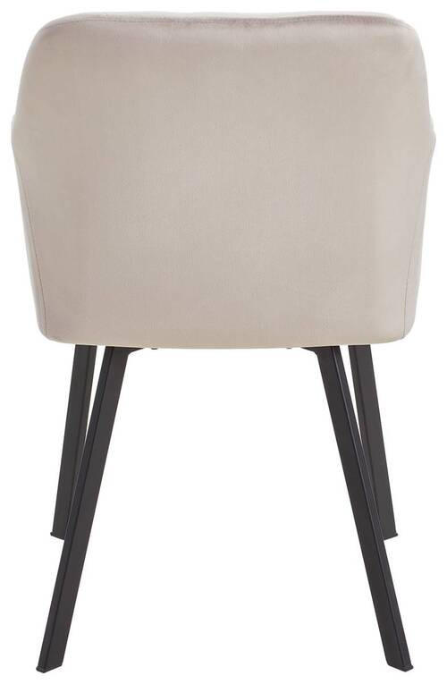 ARMLEHNSTUHL  in Eisen Samt  - Taupe/Schwarz, MODERN, Holz/Textil (54/87/64cm) - Livetastic