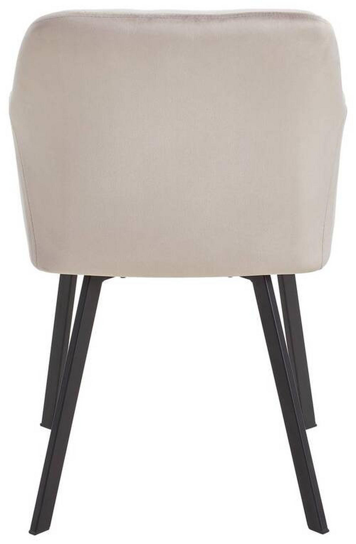 ARMLEHNSTUHL  in Eisen Samt  - Taupe/Schwarz, MODERN, Holz/Textil (54/87/64cm) - Livetastic