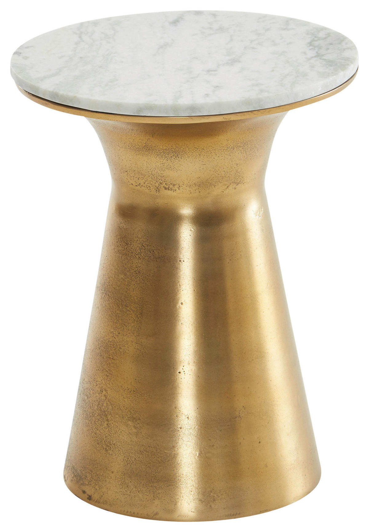 MIZICA, bela  - zlate barve/bela, Design, kamen/kovina (35/45cm) - MID.YOU