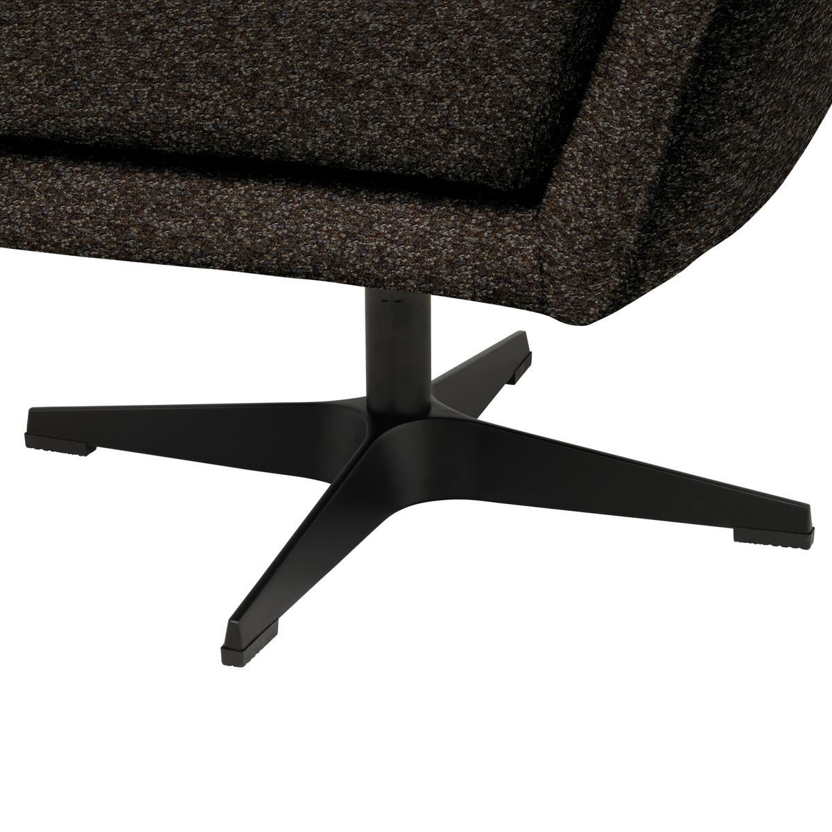 SESSEL in Bouclé Dunkelbraun  - Dunkelbraun/Schwarz, Design, Textil/Metall (80/78/80cm) - Stylife