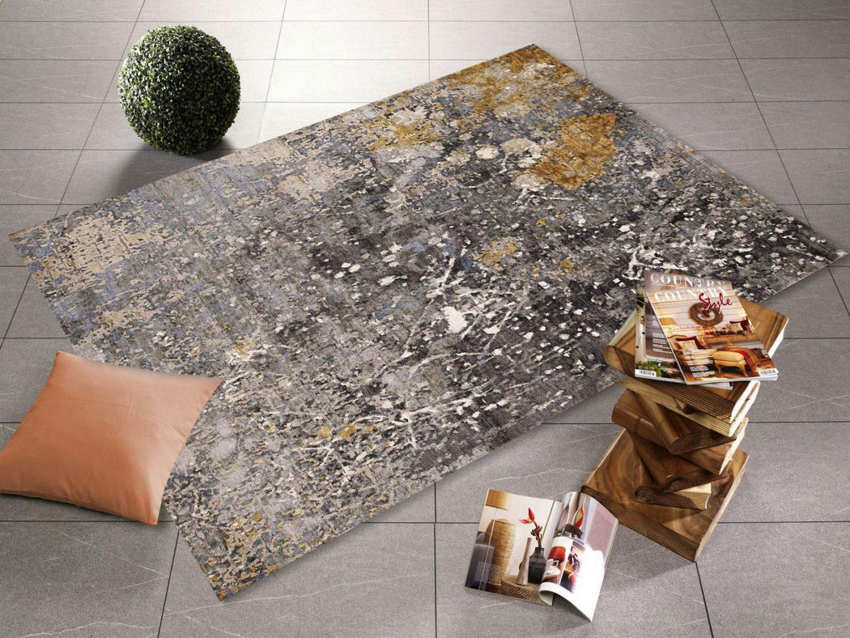 ORIENTTEPPICH 70/140 cm Cosmic Illuminated Grau, Multicolor  - Multicolor/Grau, Design, Textil (70/140cm) - Cazaris
