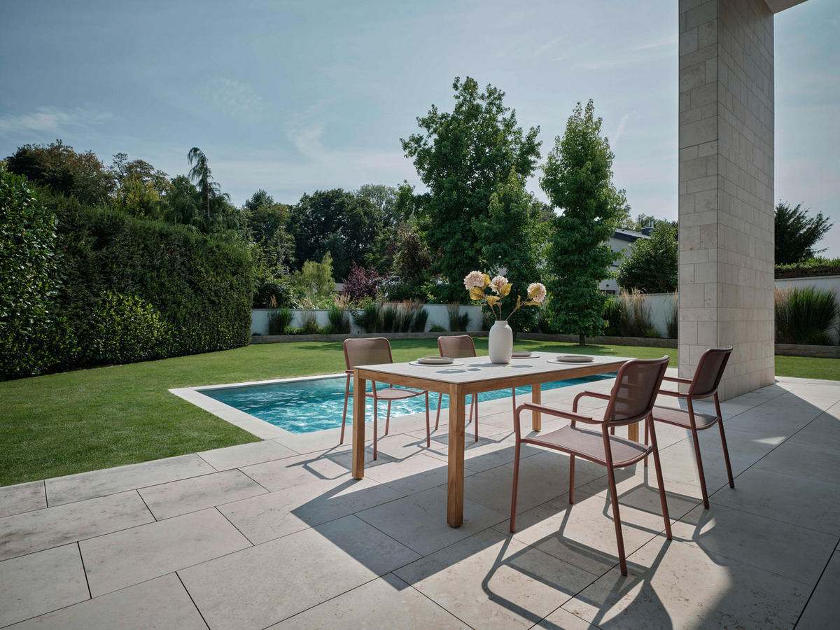 STAPELSESSEL Aluminium Terracotta  - Terracotta, Basics, Textil/Metall (61/89/59cm) - Stern