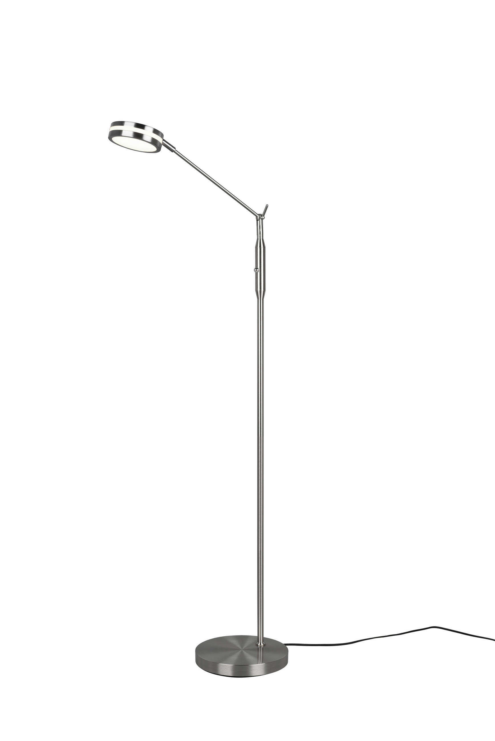 LED-GOLVLAMPA Franklin 23/133 cm    - nickelfärgad, Basics, metall (23/133cm) - Trio Leuchten
