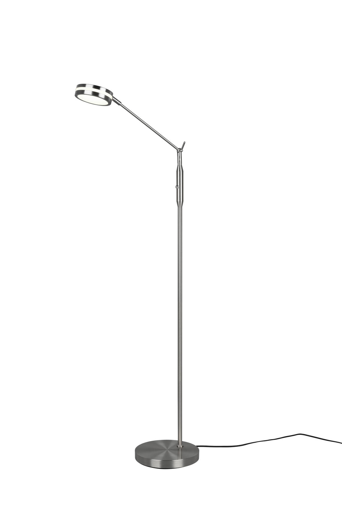 LED-STEHLEUCHTE - Nickelfarben, Basics, Metall (23/133cm) - Trio Leuchten