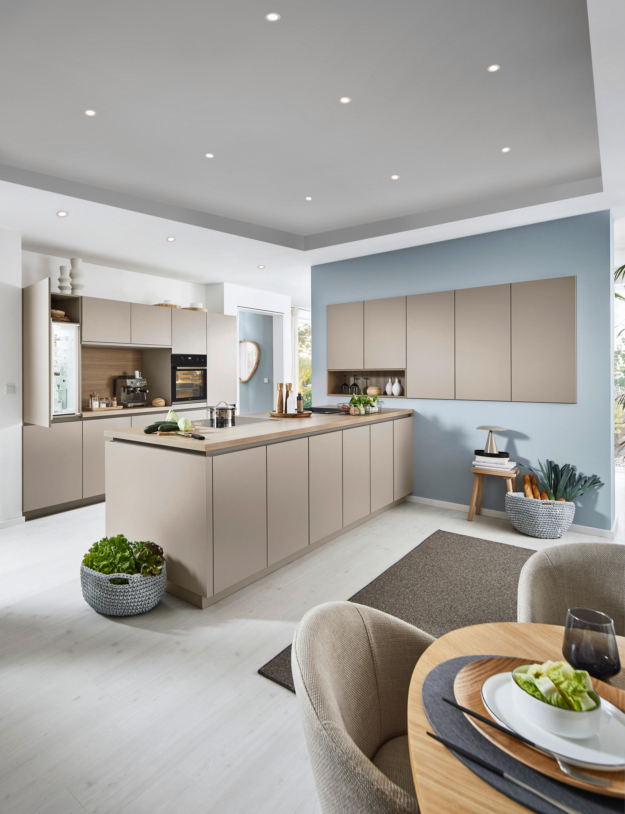 EINBAUKÜCHE   - Lavagrau, Design, Holzwerkstoff - Dieter Knoll