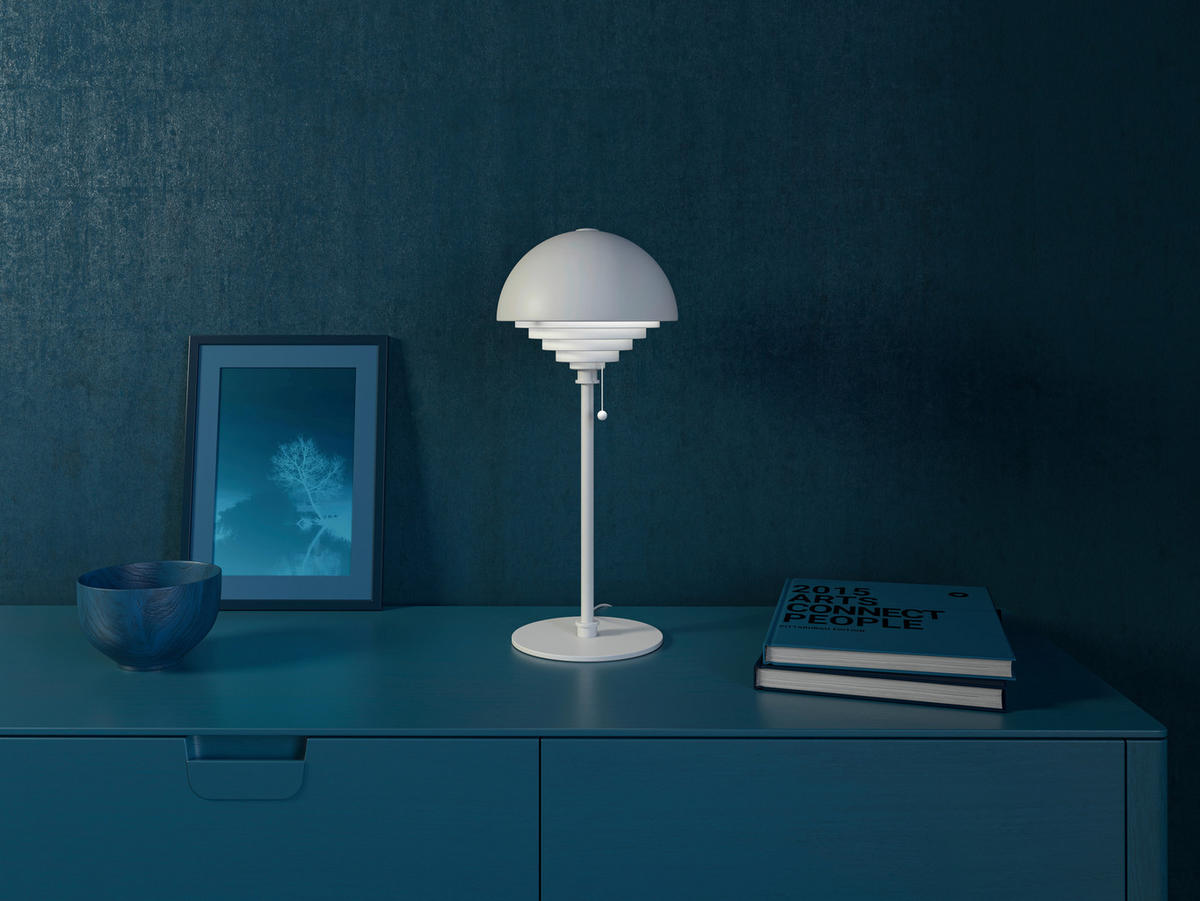 BORDSLAMPA Motown 23/52 cm   - vit, Design, metall (23/52cm) - Belid