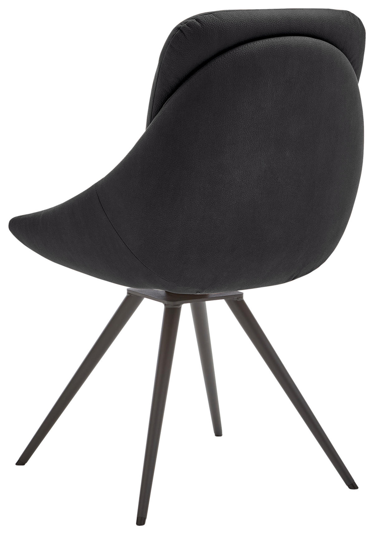 STUHL  in Stahl Mikrofaser  - Anthrazit/Schwarz, Design, Textil/Metall (55/91/64cm) - Venjakob