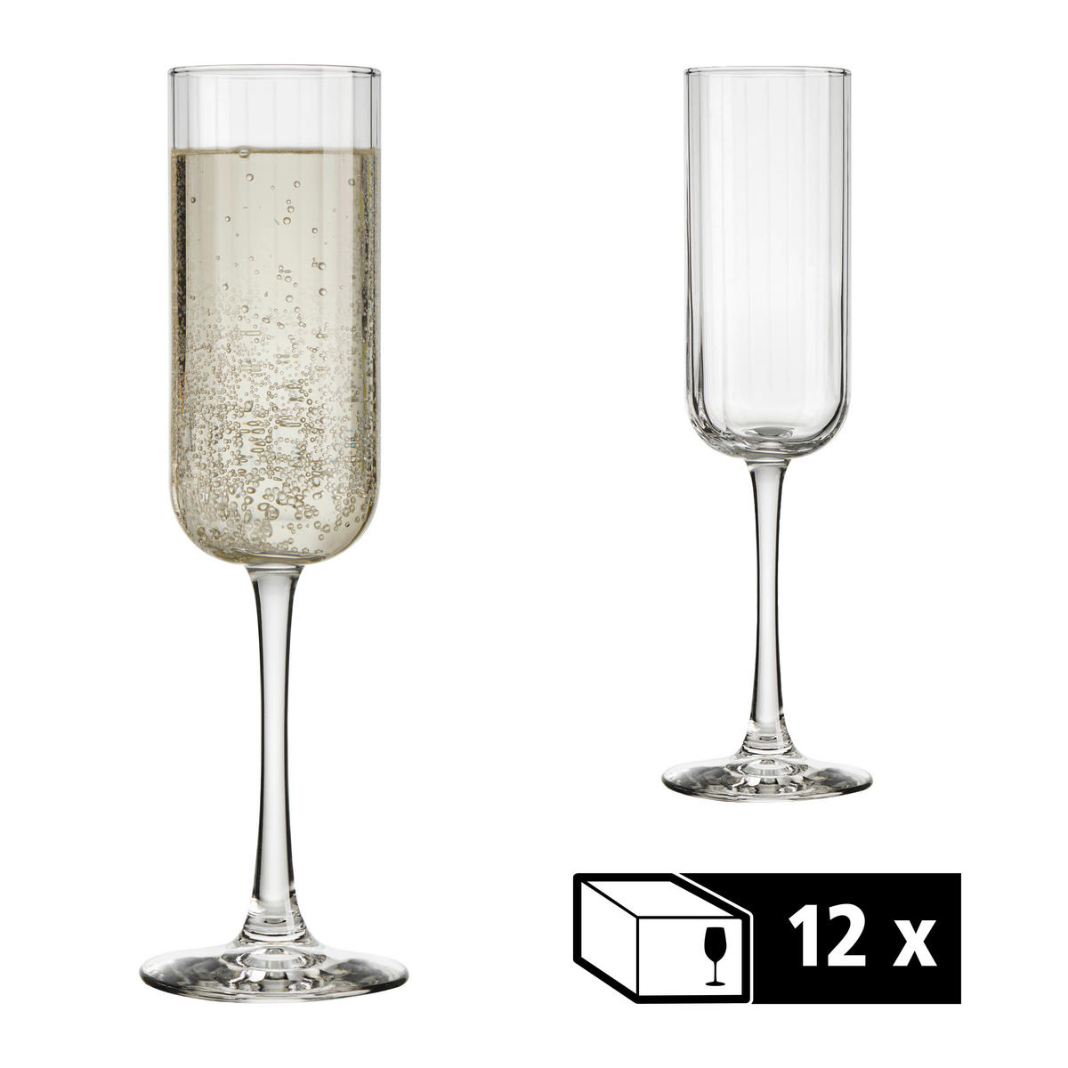 GLÄSERSET LINEAR  12-teilig  - Klar, Basics, Glas (7/23,5cm)