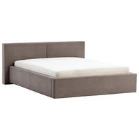POLSTERBETT 140/200 cm  in Taupe  - Taupe/Weiss, Basics, Holz/Textil (140/200cm) - Boxxx