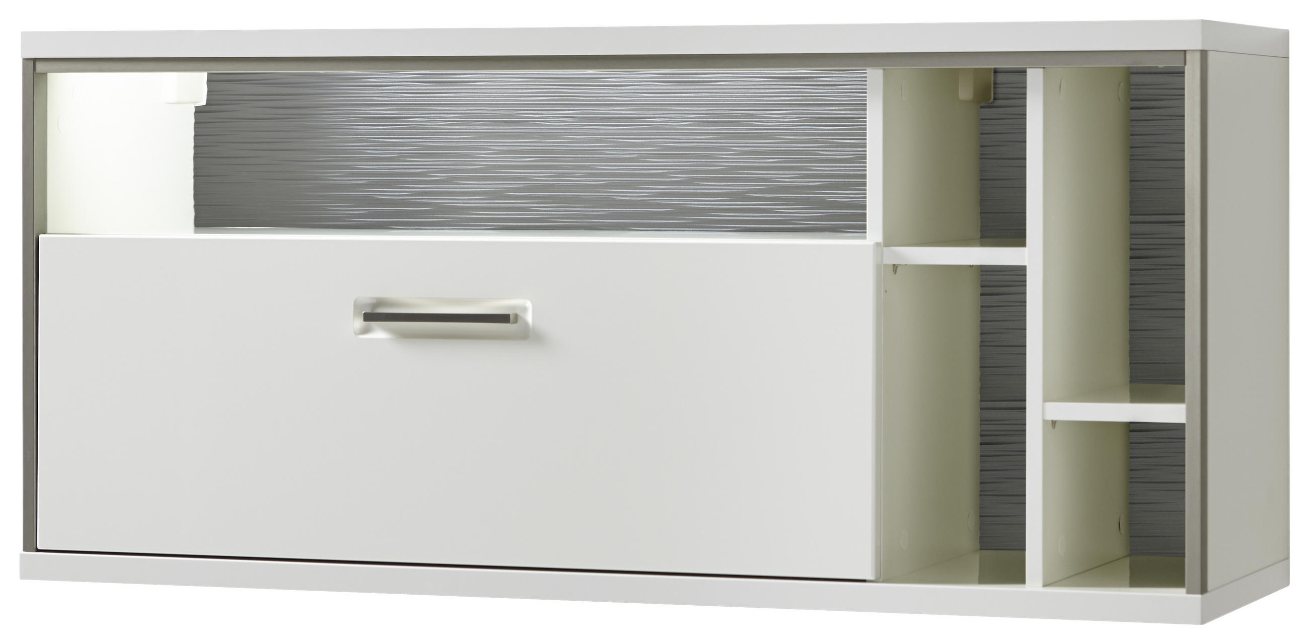 Livetastic ZÁVĚSNÝ DÍL, šedá, barvy stříbra, bílá, vysoce lesklá bílá, 124/56/38 cm