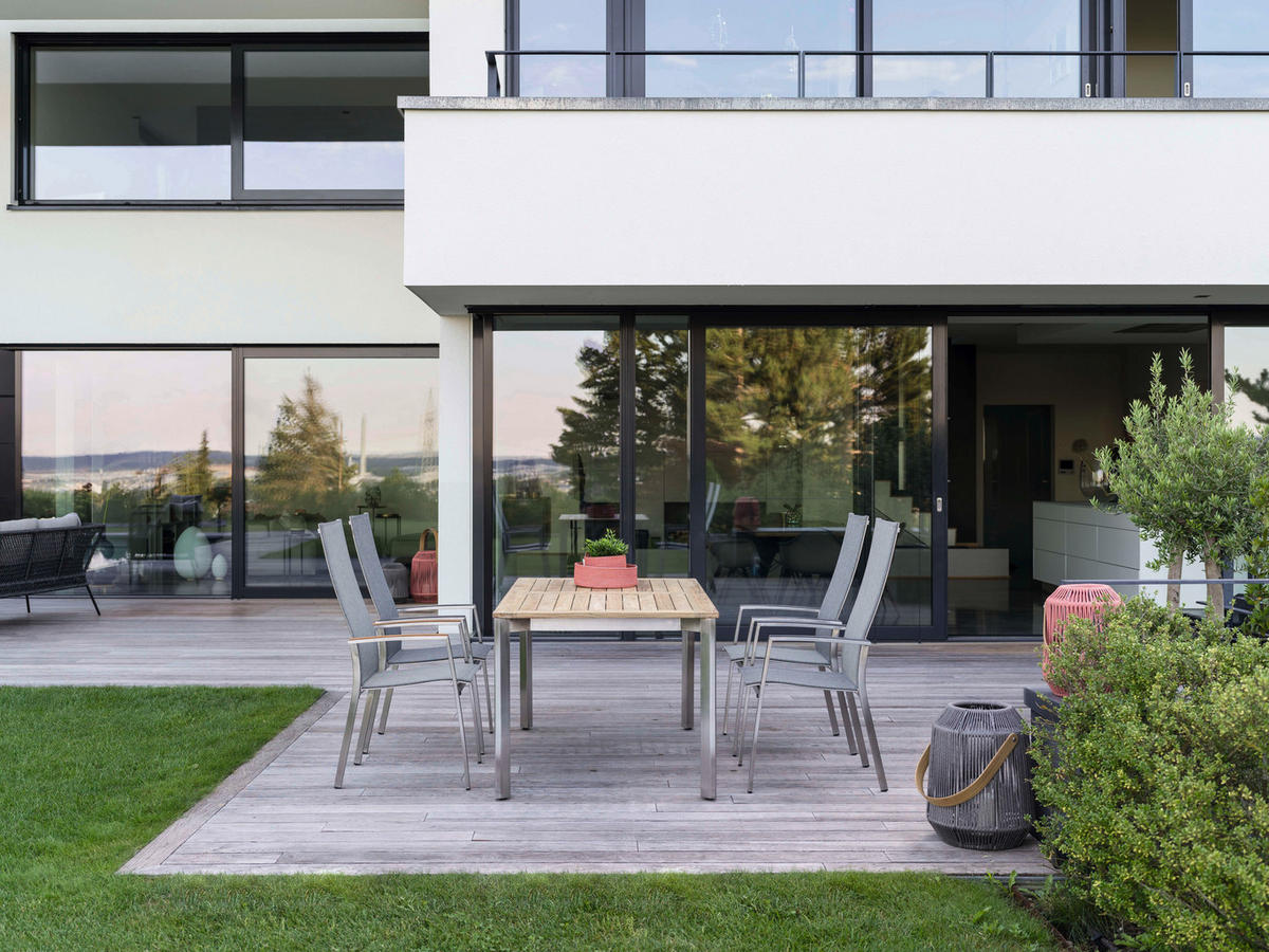 TISCHPLATTE in Holz 160/90/2,2 cm   - Teakfarben, Design, Holz (160/90/2,2cm) - Stern