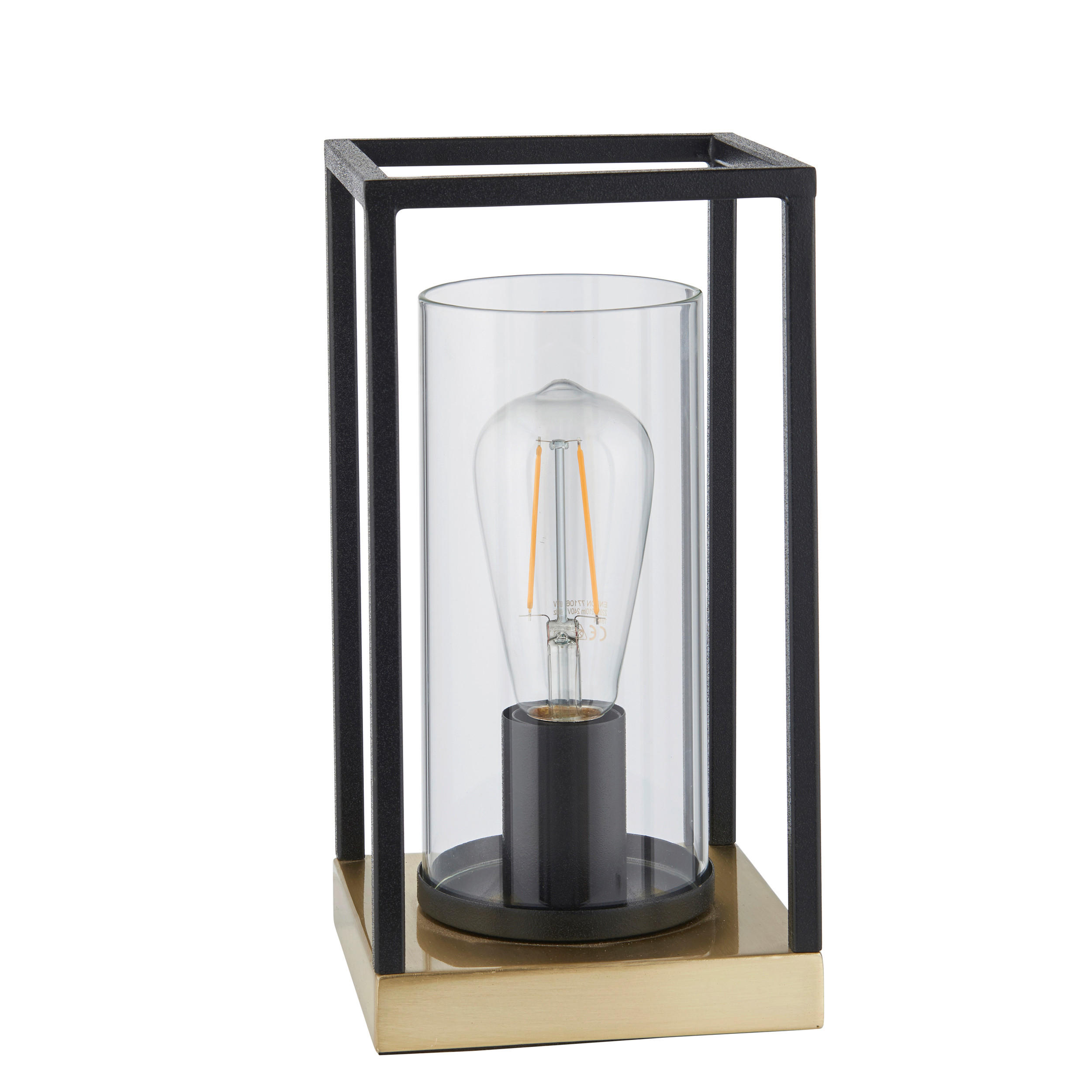TISCHLEUCHTE Endon Caleb 15/15/29 cm   - Türkis/Klar, Basics, Glas/Metall (15/15/29cm) - ENDON