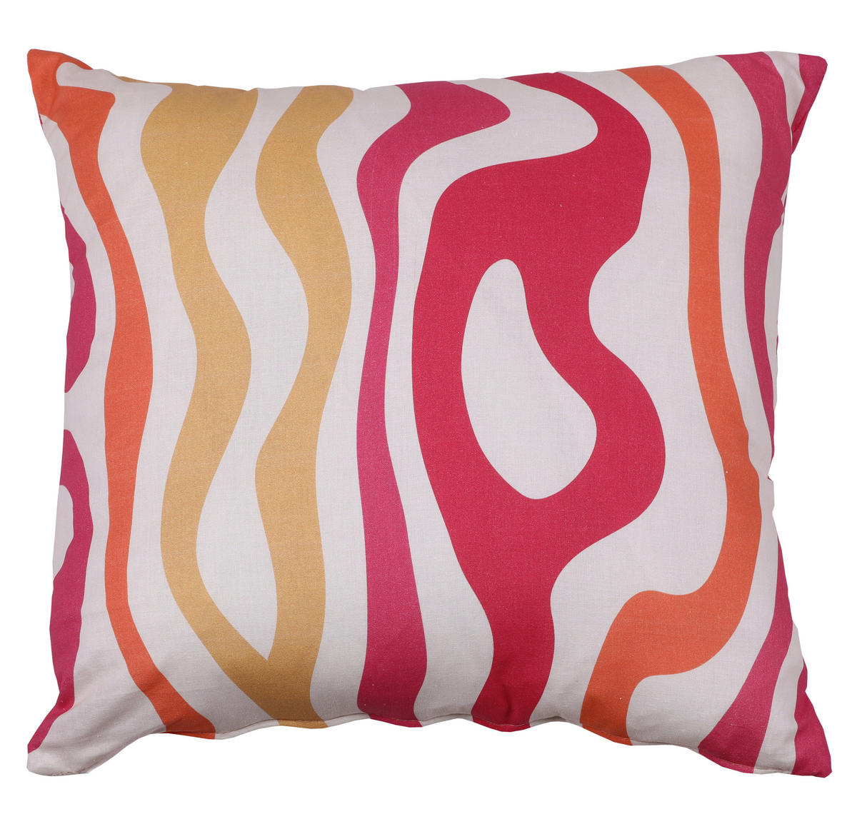 ZIERKISSEN 48/48 cm  - Pink/Naturfarben, Basics, Textil (48/48cm)