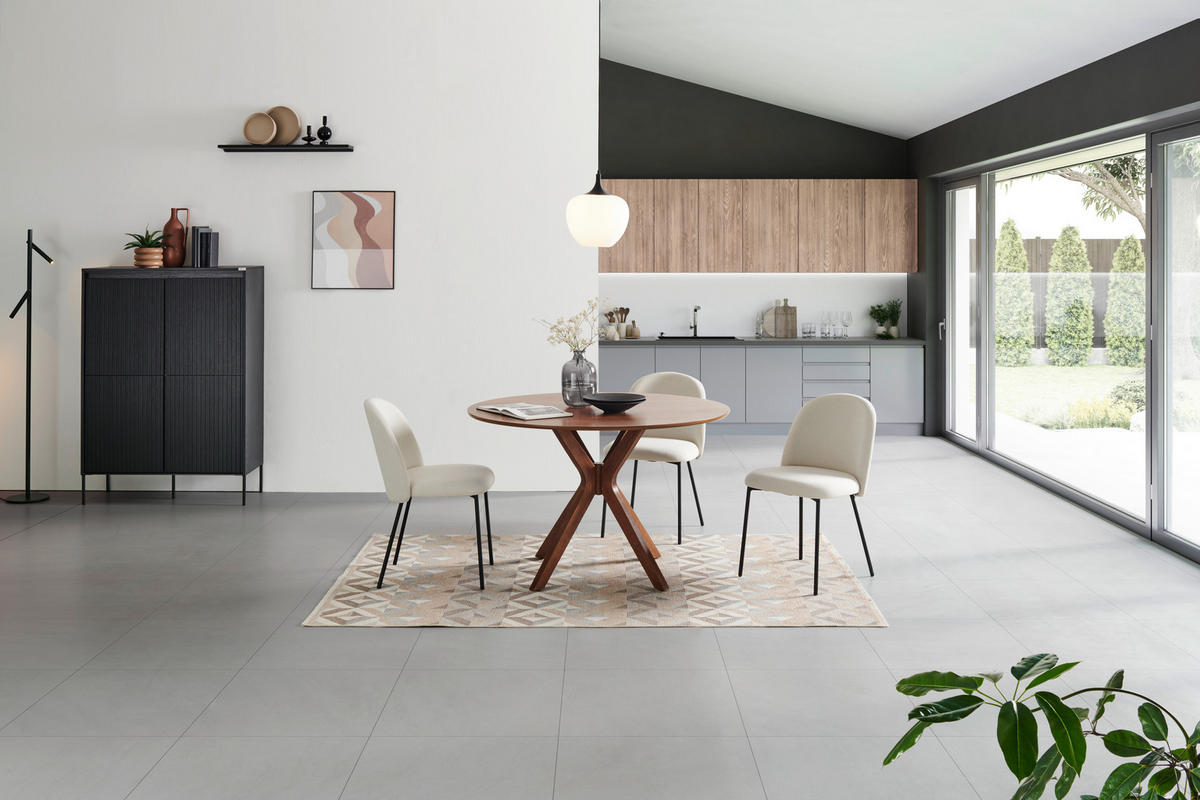 ESSTISCH in Holz  - Walnussfarben, MODERN, Holz (120/77/120cm) - Livetastic