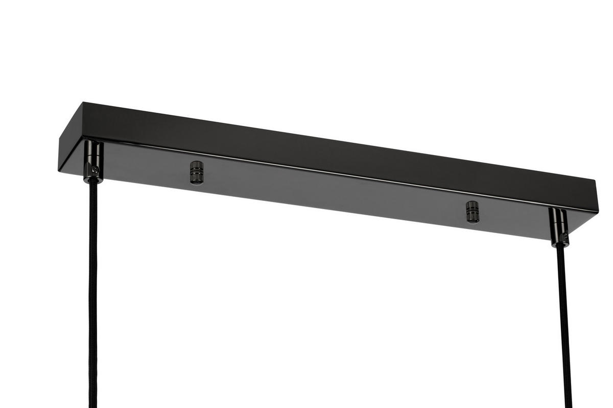 HÄNGELEUCHTE Dglas 120/40/150 cm   - Schwarzchrom, Design, Glas/Metall (120/40/150cm) - Dieter Knoll
