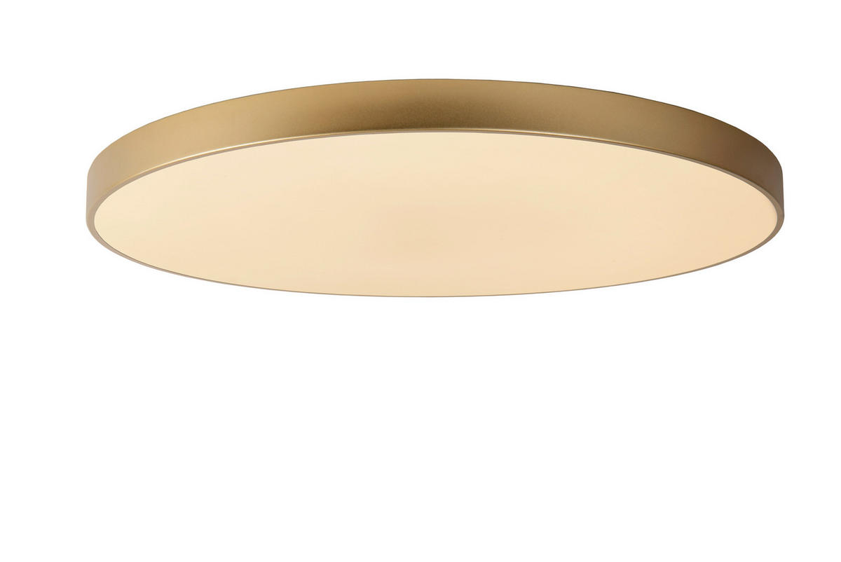 LED-DECKENLEUCHTE    80/80/5 cm  - Messingfarben, Konventionell, Kunststoff/Metall (80/80/5cm) - Lucide
