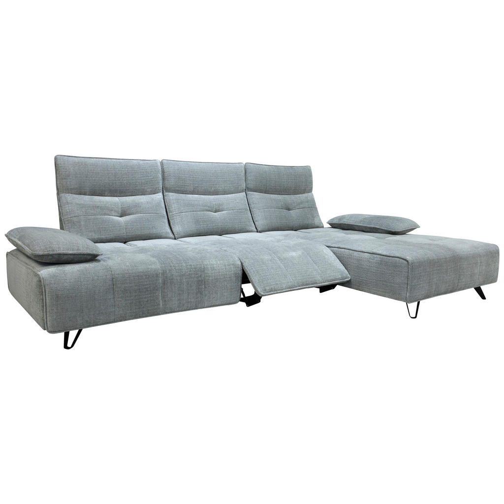 Thumbnail - Livetastic Ecksofa, Hellgrau, Textil, 3-Sitzer, Füllung: Polyetherschaumkern, L-Form, Ottomane rechts, 314x162 cm, Bsci,...