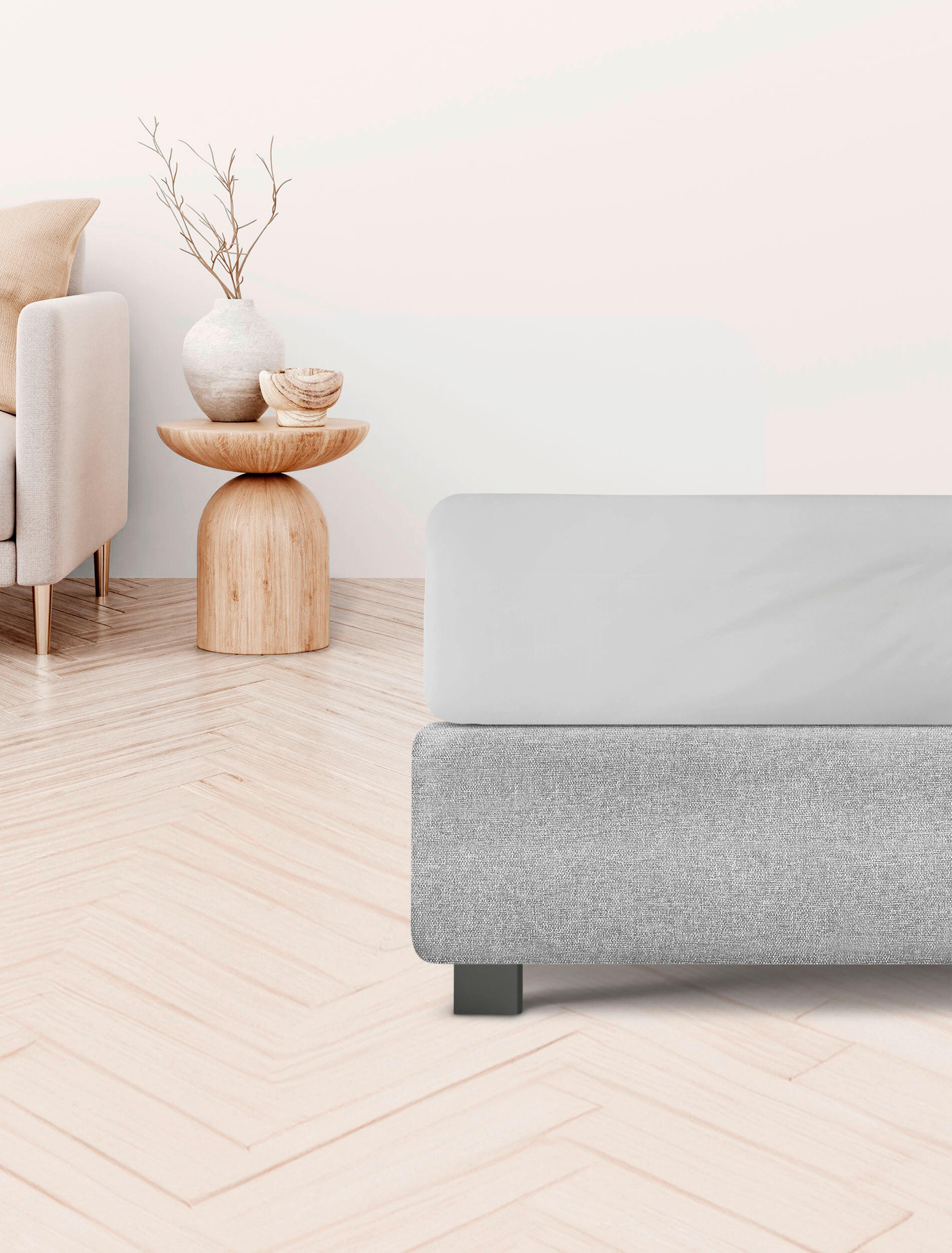 Thumbnail - Irisette Spannbetttuch, Grau, Textil, 180-200x200 cm, bügelfrei, weich und anschmiegsam, formstabil langlebig, spielend ...