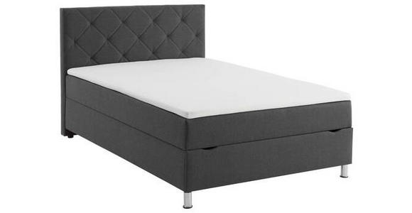 BOXBETT 120/200 cm  in Anthrazit  - Chromfarben/Anthrazit, Basics, Textil/Metall (120/200cm) - Xora