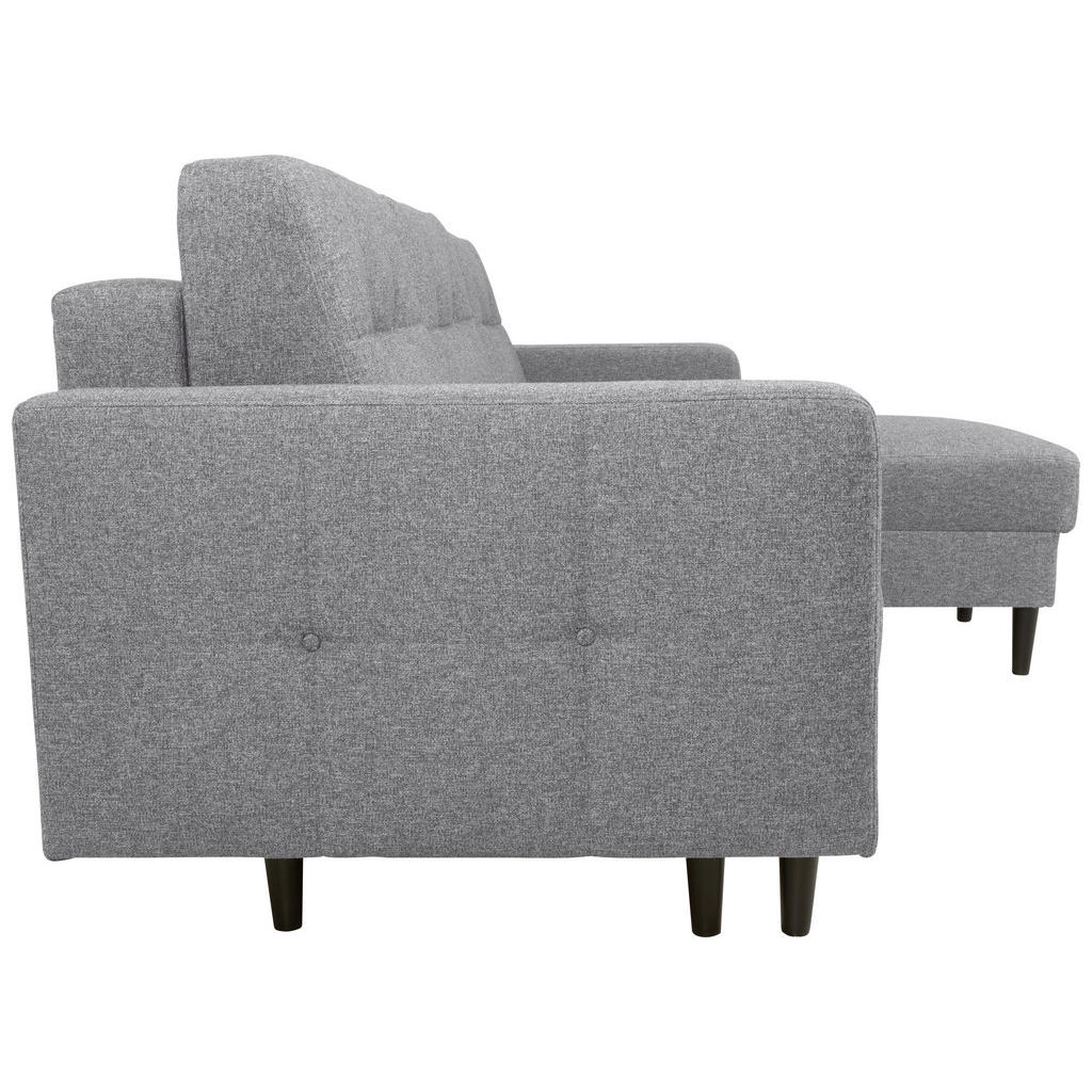 Thumbnail - Mid.you Ecksofa, Dunkelgrau, Textil, Eiche, 2-Sitzer, Füllung: Polyetherschaumkern, seitenverkehrt montierbar, L-Form, 2...