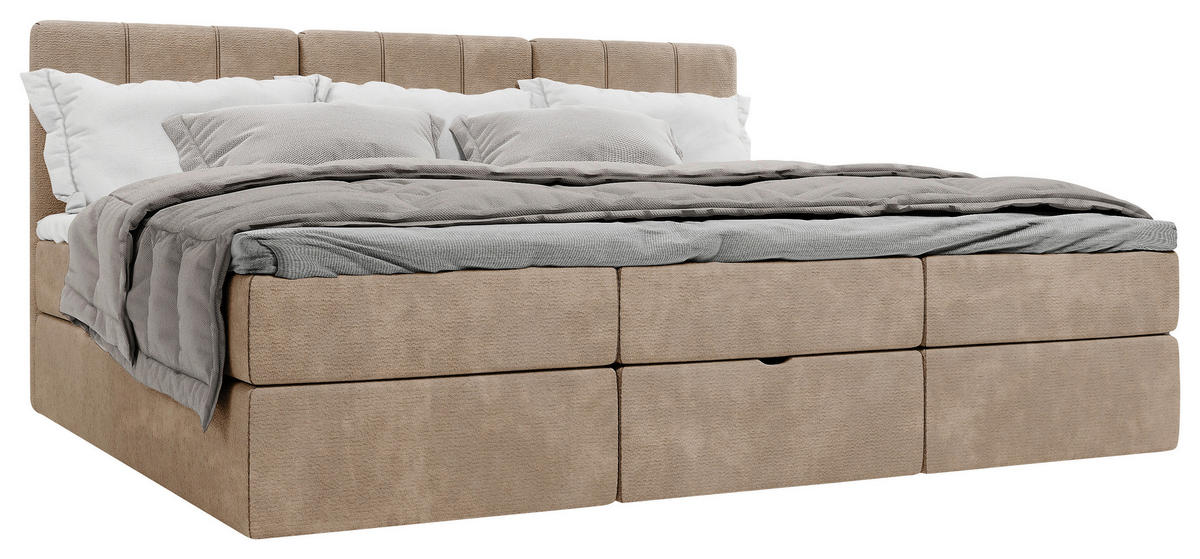 FAMILIENBETT - Schwarz/Braun, Design, Holzwerkstoff/Kunststoff (210/200cm) - Esposa