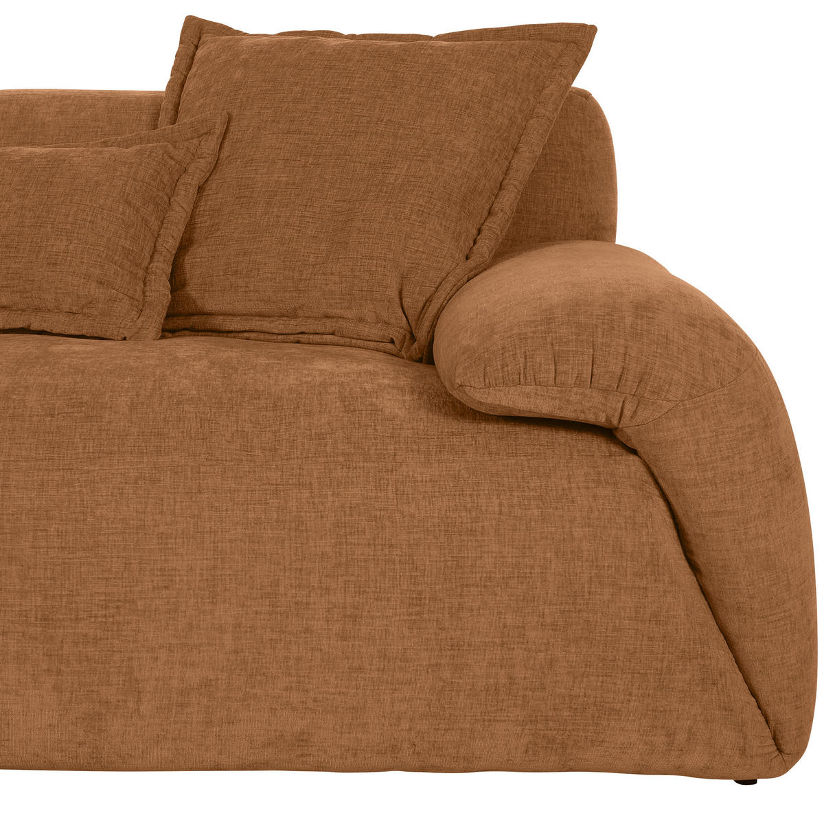ECKSOFA in Flachgewebe Rostfarben  - Rostfarben/Schwarz, Konventionell, Kunststoff/Textil (174/274cm) - Carryhome