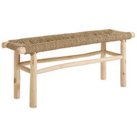 HOCKERBANK 120/46/30 cm Naturfarben Teakholz massiv  - Naturfarben, Design, Naturmaterialien/Holz (120/46/30cm) - Livetastic