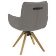ARMLEHNSTUHL  Sitzfläche 360° drehbar, mit Griff Flachgewebe  Anthrazit  - Eichefarben/Anthrazit, Design, Holz/Textil (62/90/68cm) - Valnatura