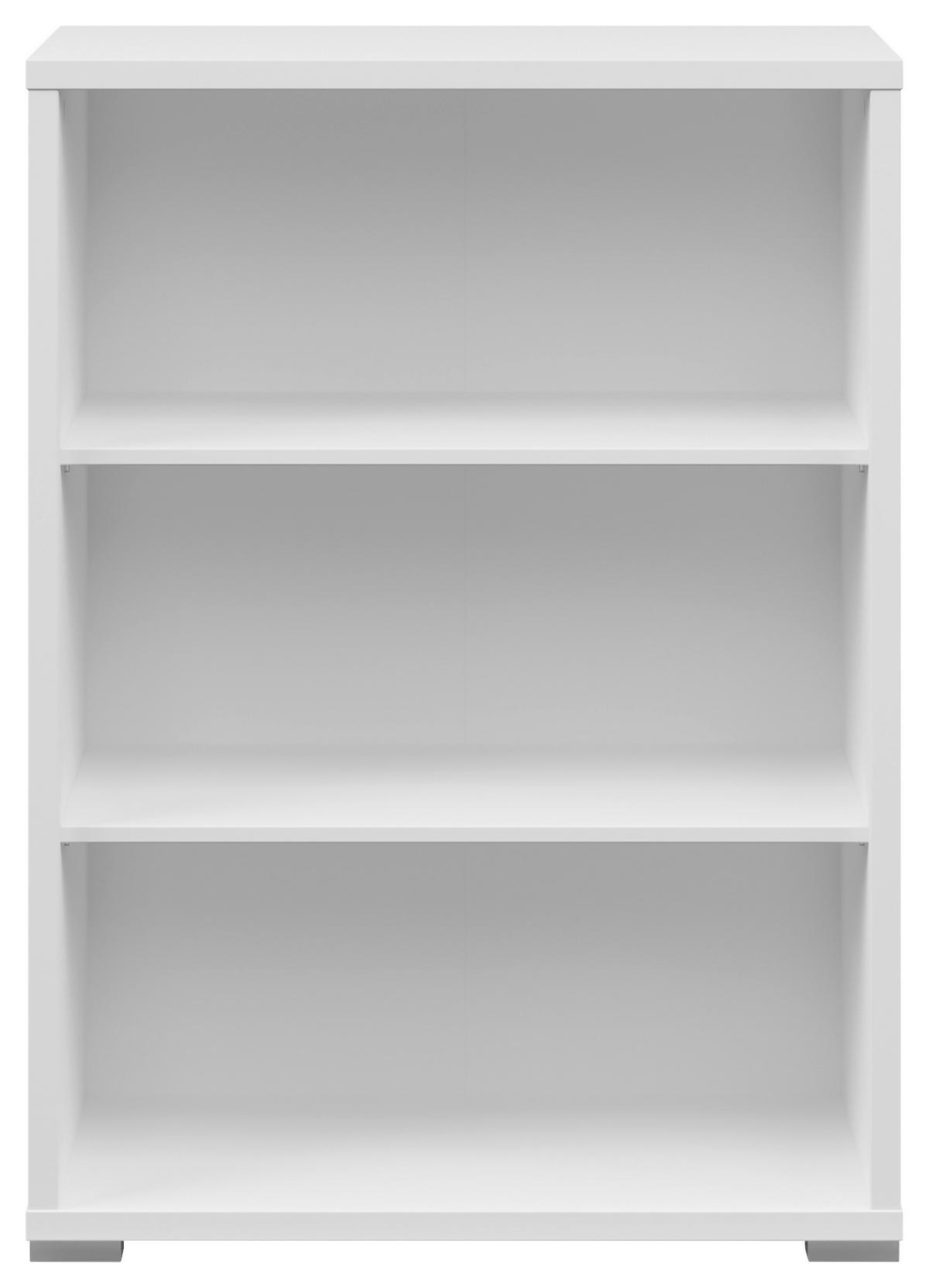 AKTENREGAL 79,7/107,2/39,5 cm  - Weiss/Silberfarben, Konventionell, Holzwerkstoff/Kunststoff (79,7/107,2/39,5cm) - Voleo